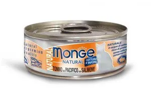 MONGE NATURAL Thunfischstücke mit Lachs für Katzen 80 g